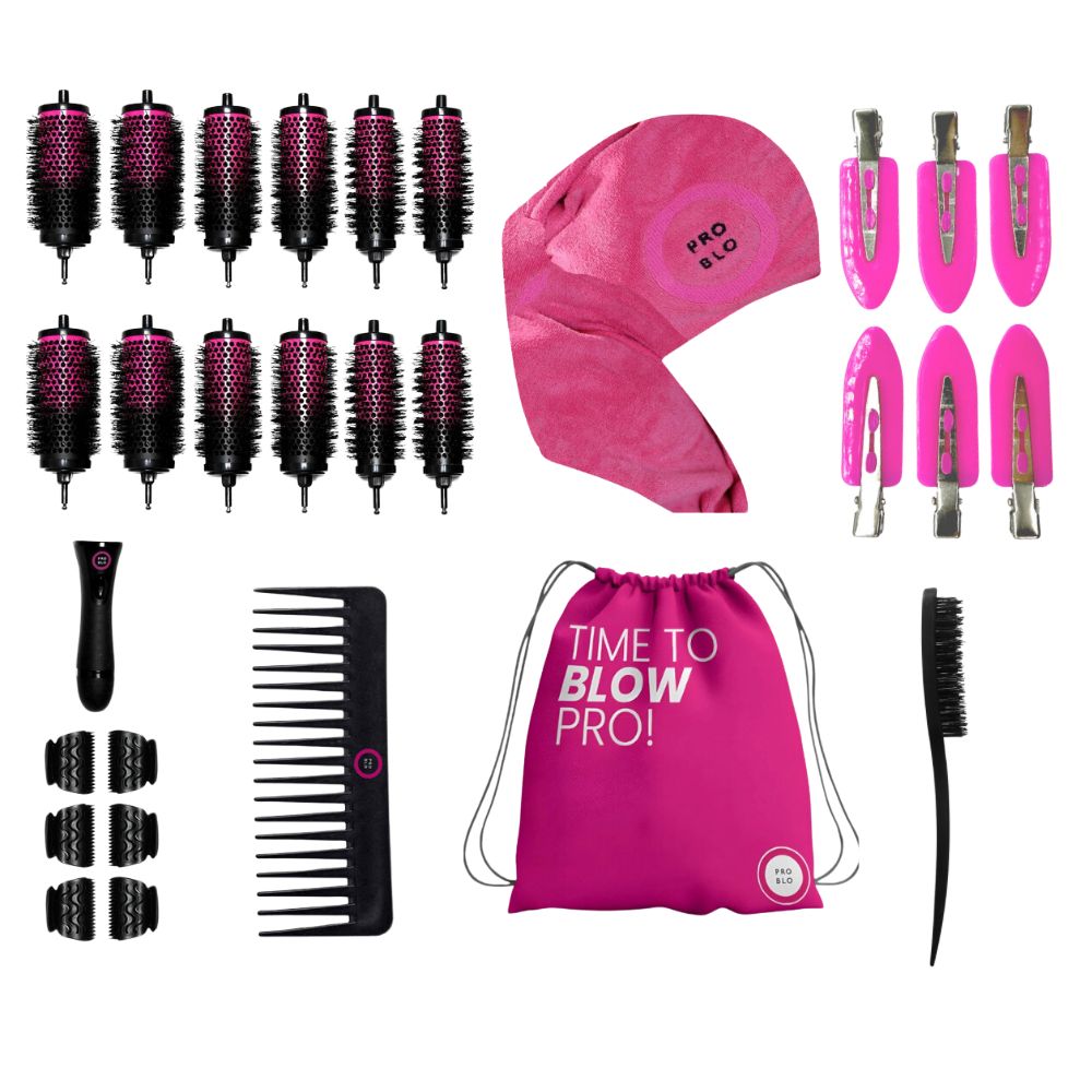 Pro Blo Saver Bundle – CurlME 12 brush barrel set with accessories